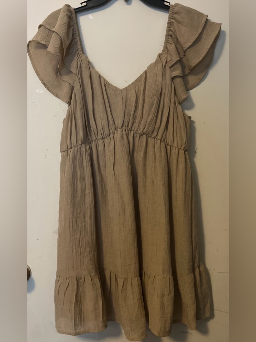 Ruffled Sleeve Dress